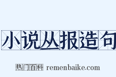 小说丛报造句是什么意思的图片